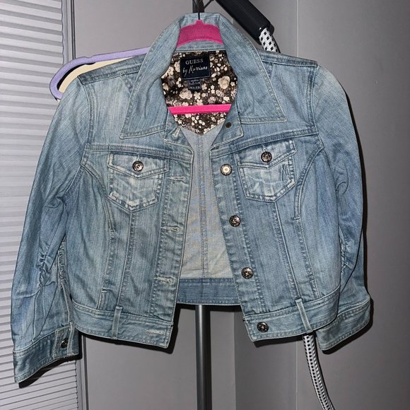 Cropped Denim Jacket, Marciano, Size XS, like new - Picture 2 of 6